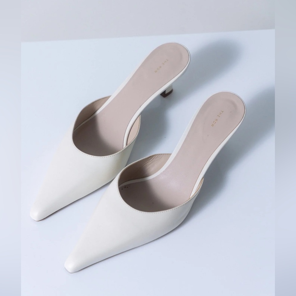 The Row Cybil Mules in White